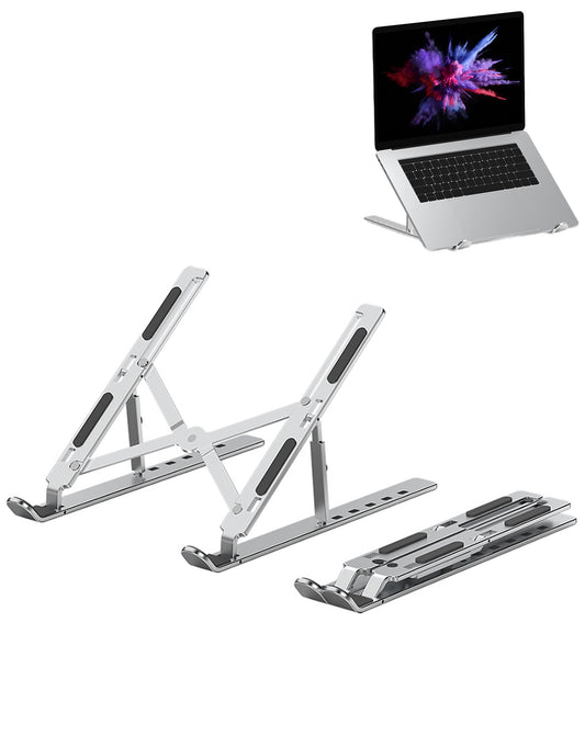 Adjustable Heavy Duty OTG Holder for 10''- 17'' Laptops / Tablets / Travel — Silver