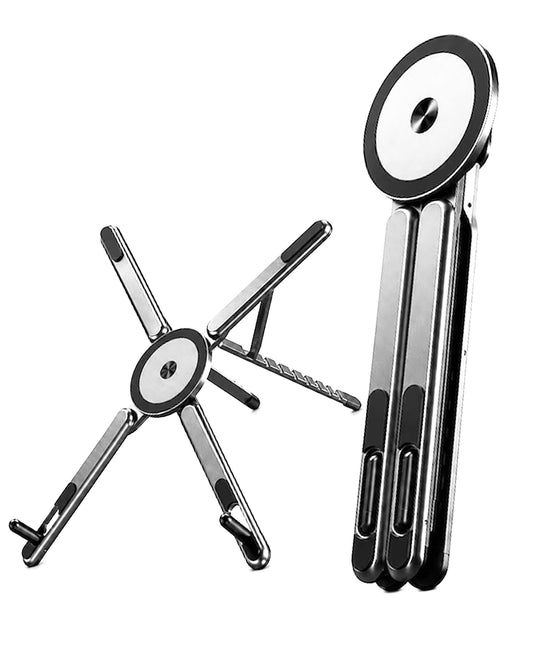 Portable Multi-Functional Holder for Laptop and Phone — Silver