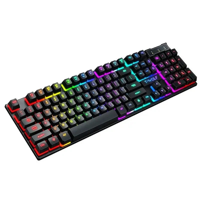 2in1 RGB Full Size Wired Gaming Keyboard and Mouse with Multimedia Keys — TF200