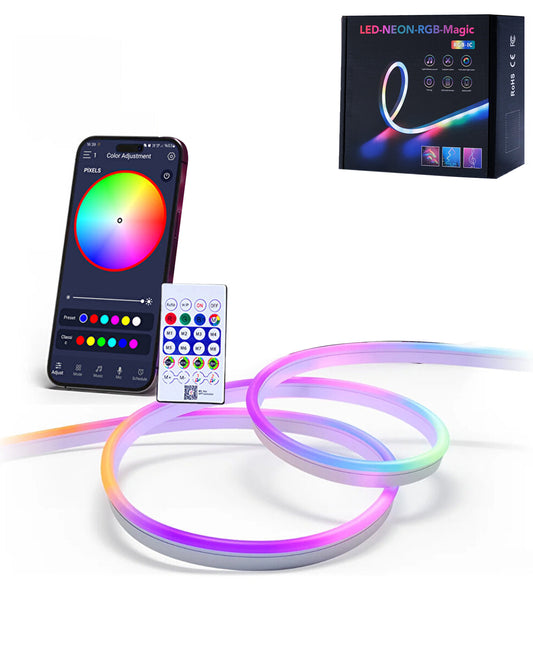 Bluetooth Control RGB Neon Style LED Strip — 2m