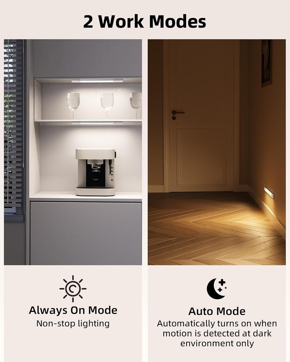 Rechargeable Magnetic Motion-Sensored Cabinet Light — 30cm