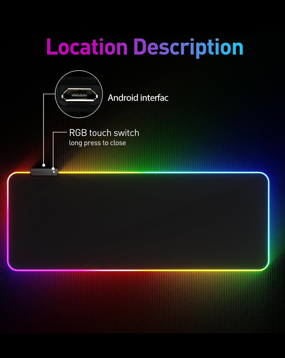 RGB Gaming Mouse Pad — 80x30cm, 3mm Thickness