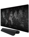 World Map Locked-Edge Mouse Pad — 90x40cm, 2mm Thickness