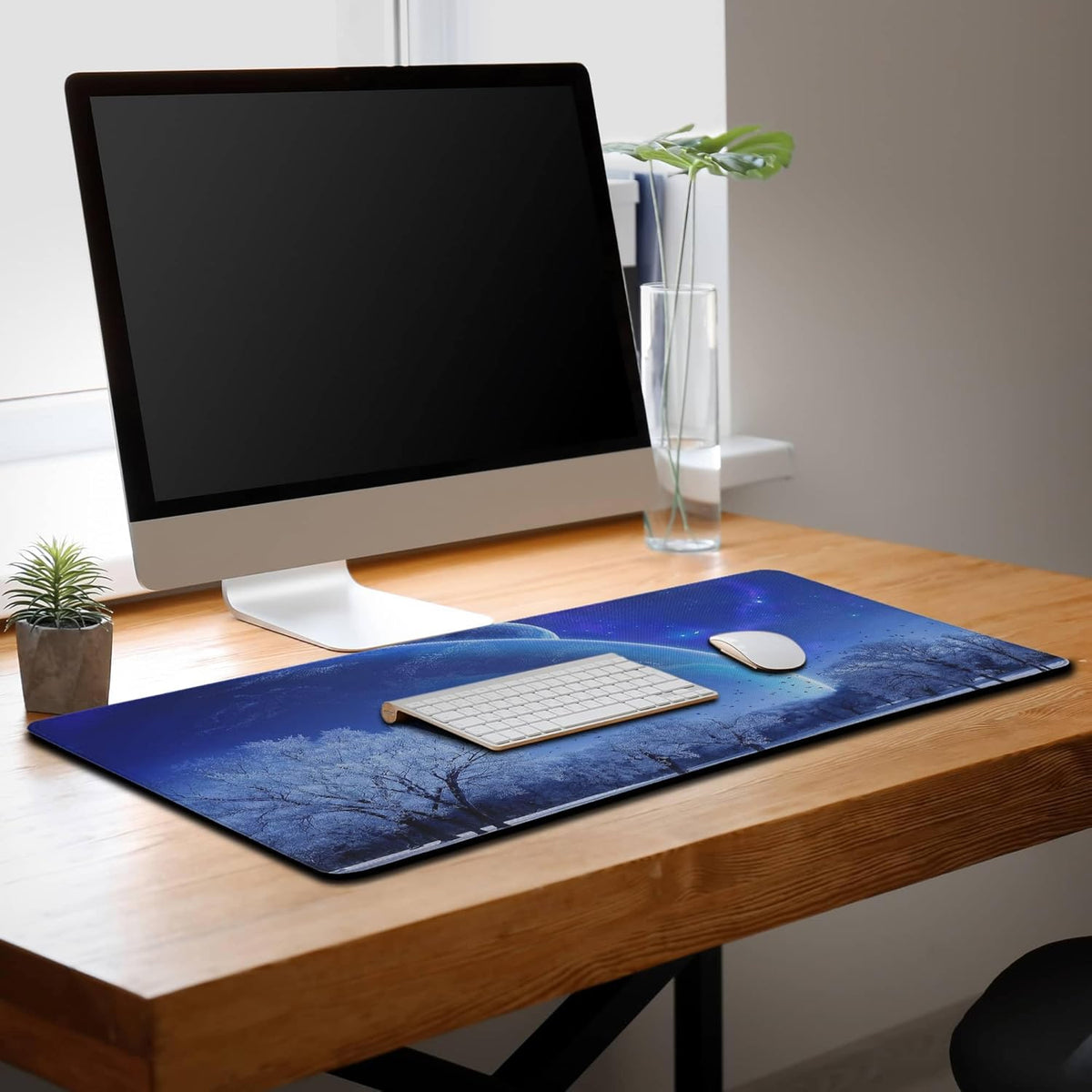 Nature Locked-Edge Mouse Pad — 90x40cm, 2mm Thickness