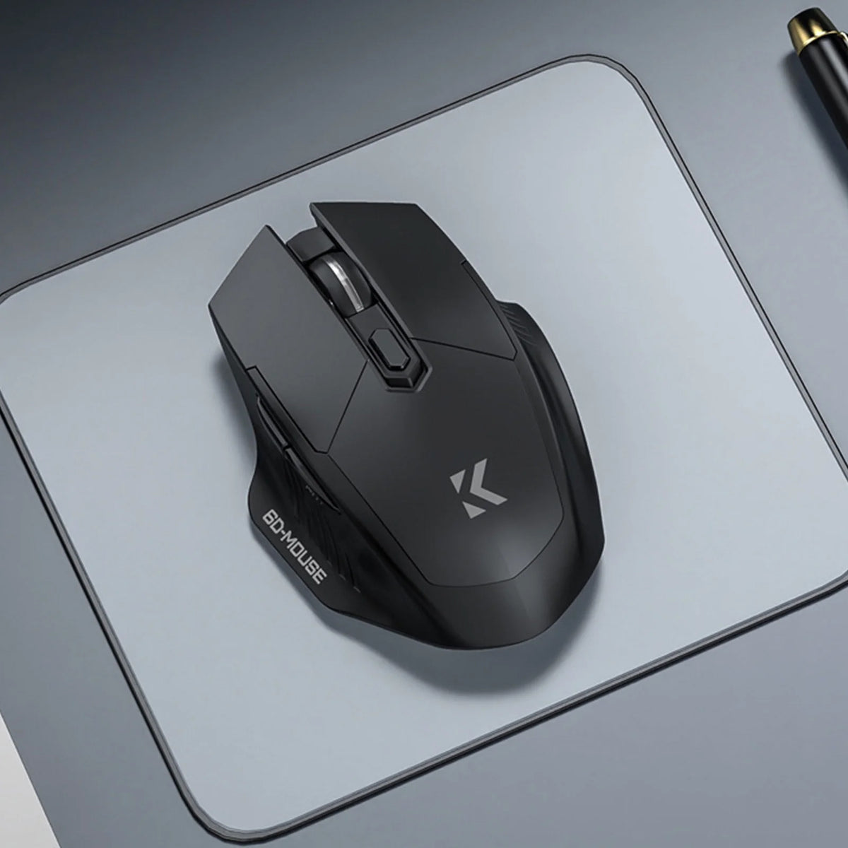 Bluetooth + 2.4G 6 Button Low-Latency Wireless Mouse — Black