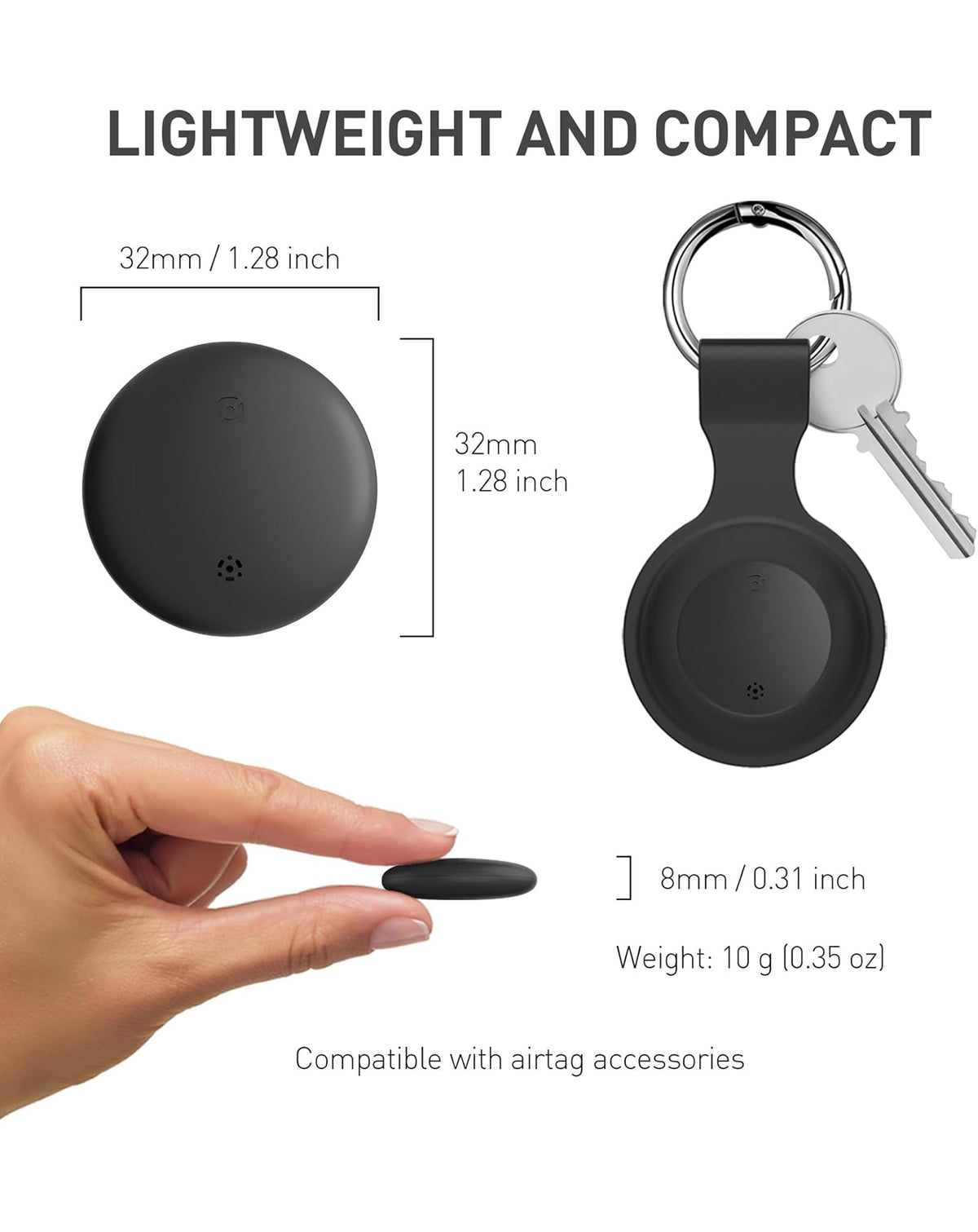 Smart Wireless Tag — Works with Apple Find My, 4 Pack