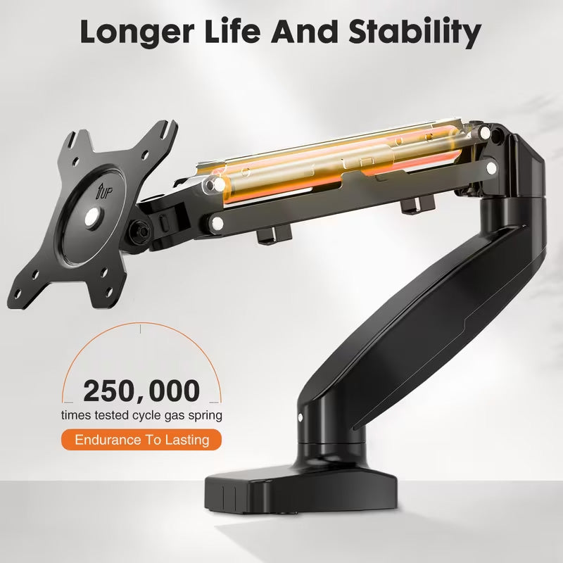 Adjustable Dual Monitor Stand with Tesa Mouth 13''-32'' — Black