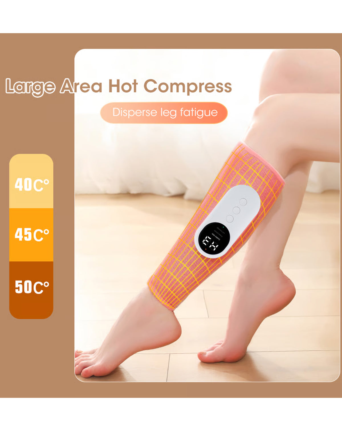 Rechargeable Multifunctional Heating Featured Leg Massager — 2 Piece Set