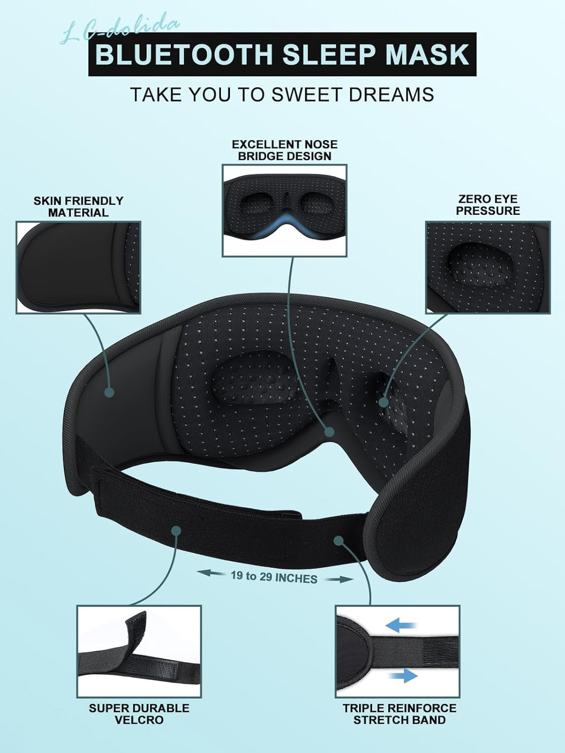 Rechargeable Wireless Speaker Sleep Mask