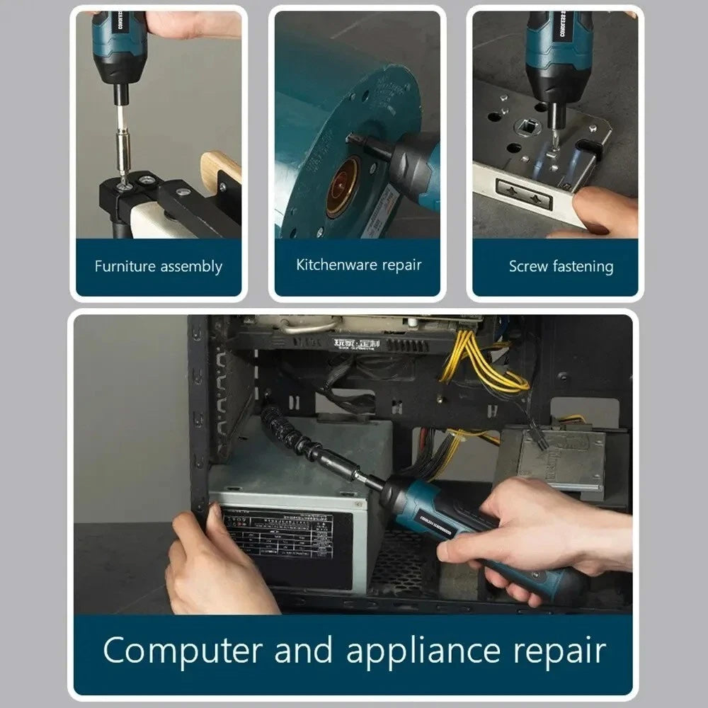 Small Multi Function Rechargeable Lithium-Ion Electric Screwdriver