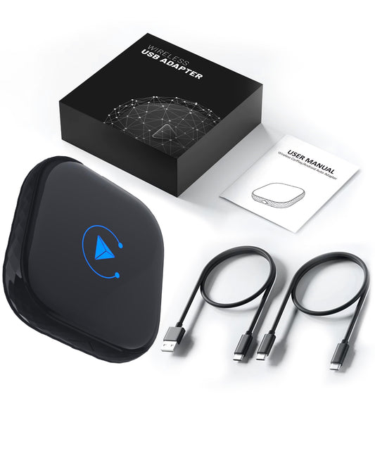 Wired to Wireless Dual Channel Carplay Adapter for Ios and Android
