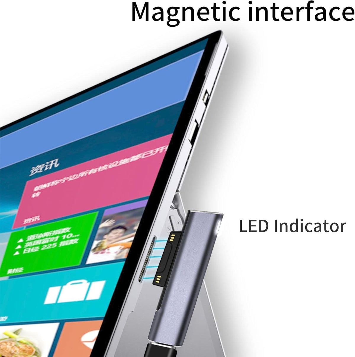 USB-C to Surface Charger Adapter for Surface Pro 3 to 11 / Book 1 to 3 / Laptop 1 to 6 / Go 1 & 2 — 102W