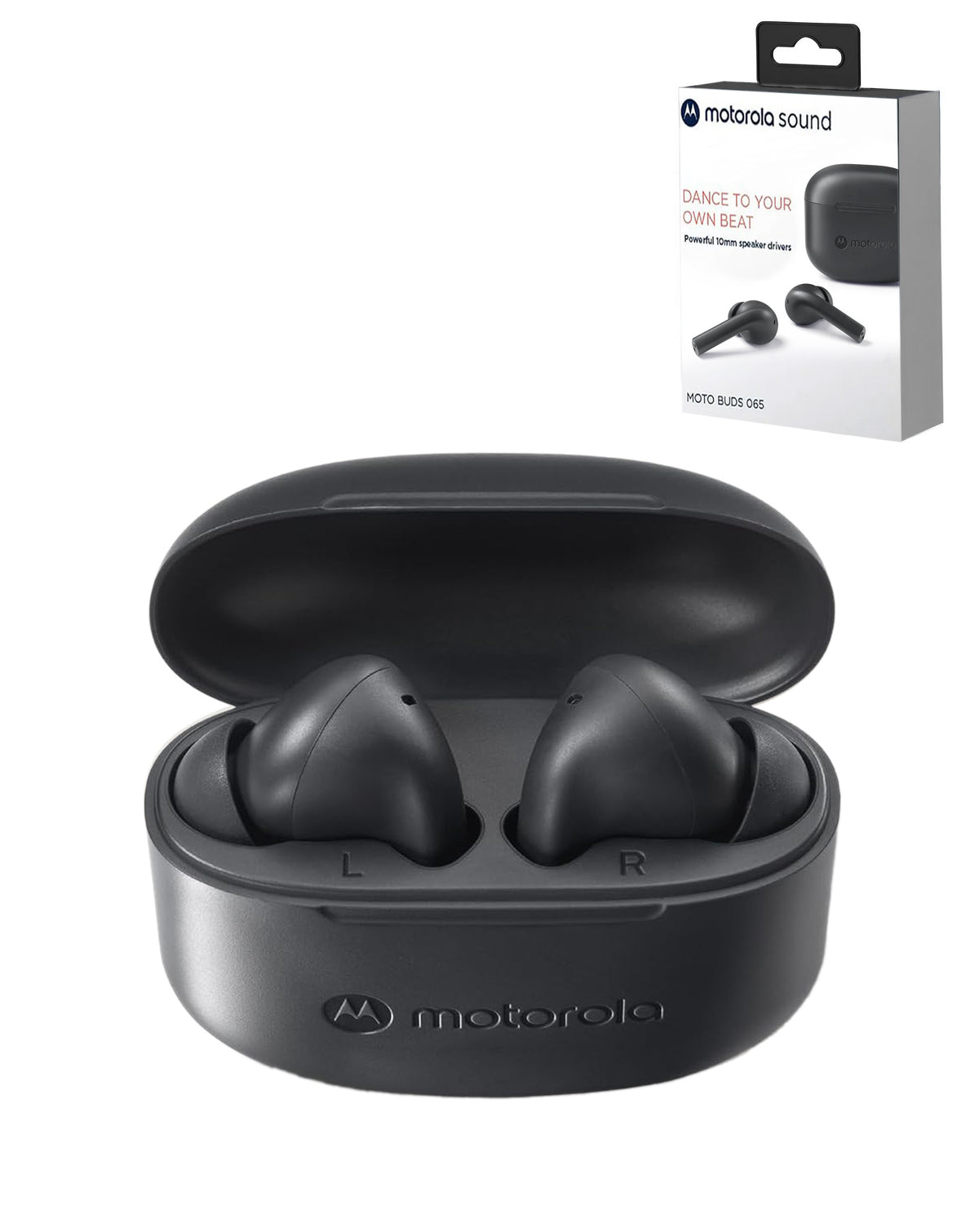 Motorola Buds 065 True Wireless Bluetooth Earbuds - Black