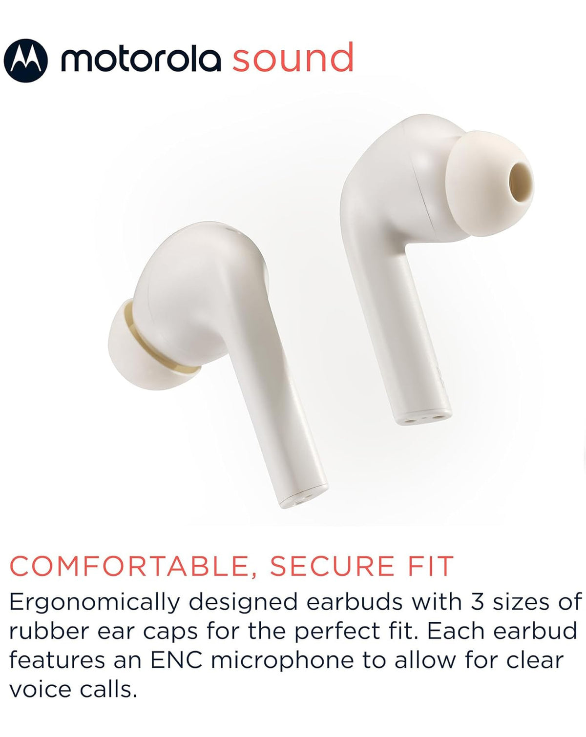 Motorola Buds 065 True Wireless Bluetooth Earbuds - White