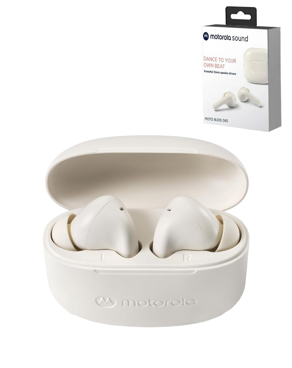 Motorola Buds 065 True Wireless Bluetooth Earbuds - White