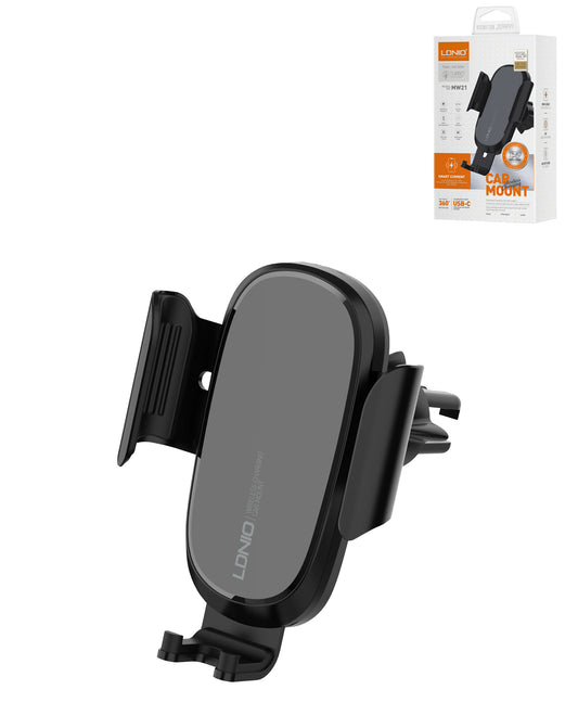 LDNIO MW21 Wireless Charging Air Vent Car Mount — 15W
