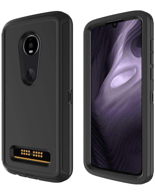 Heavy-Duty Shockproof Case for Moto Z4 — Black