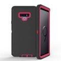 Heavy-Duty Shockproof Case for Galaxy Note 9 — Black & Hot Pink