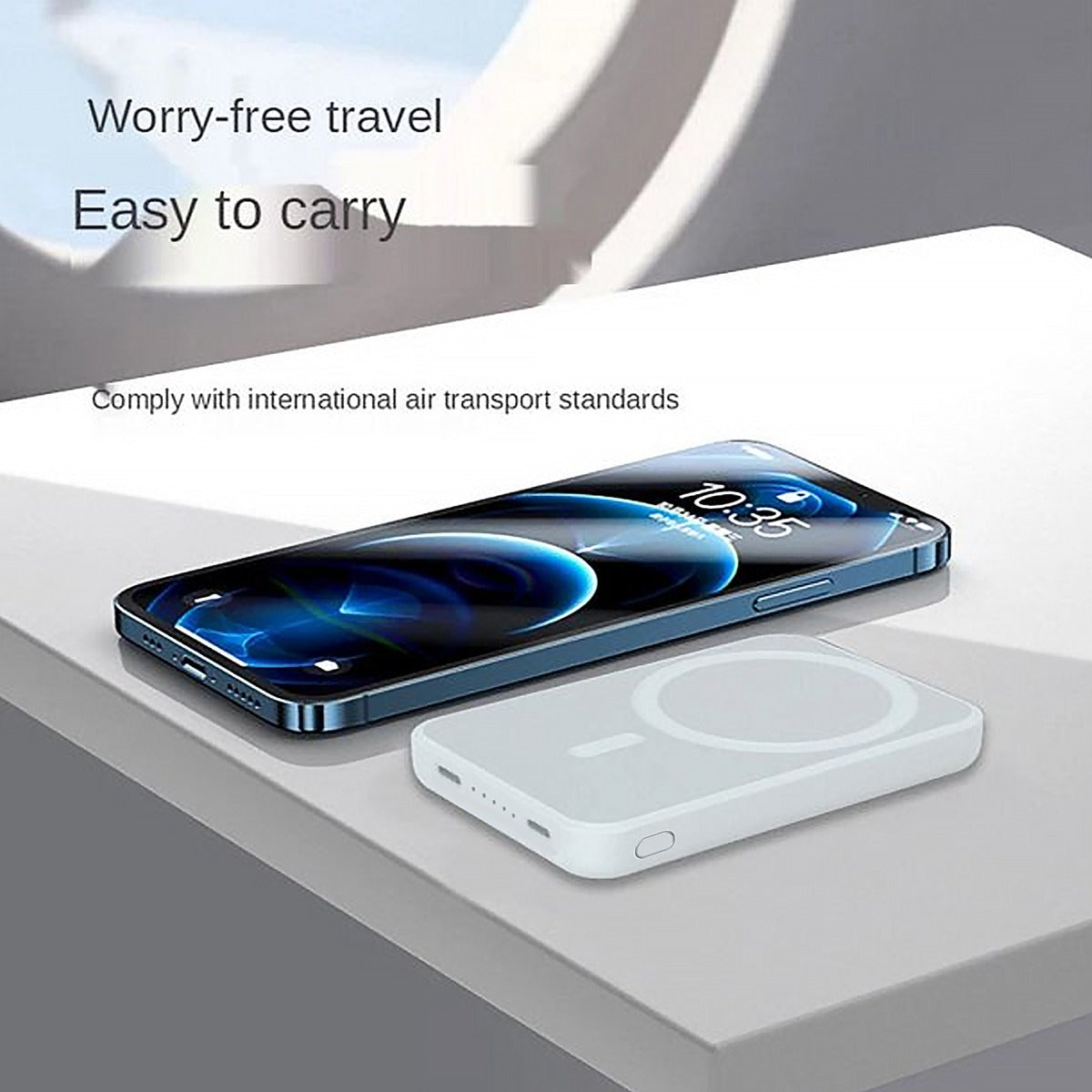 Wireless Charging MS Power Bank — White, 5000 mAh / 5W