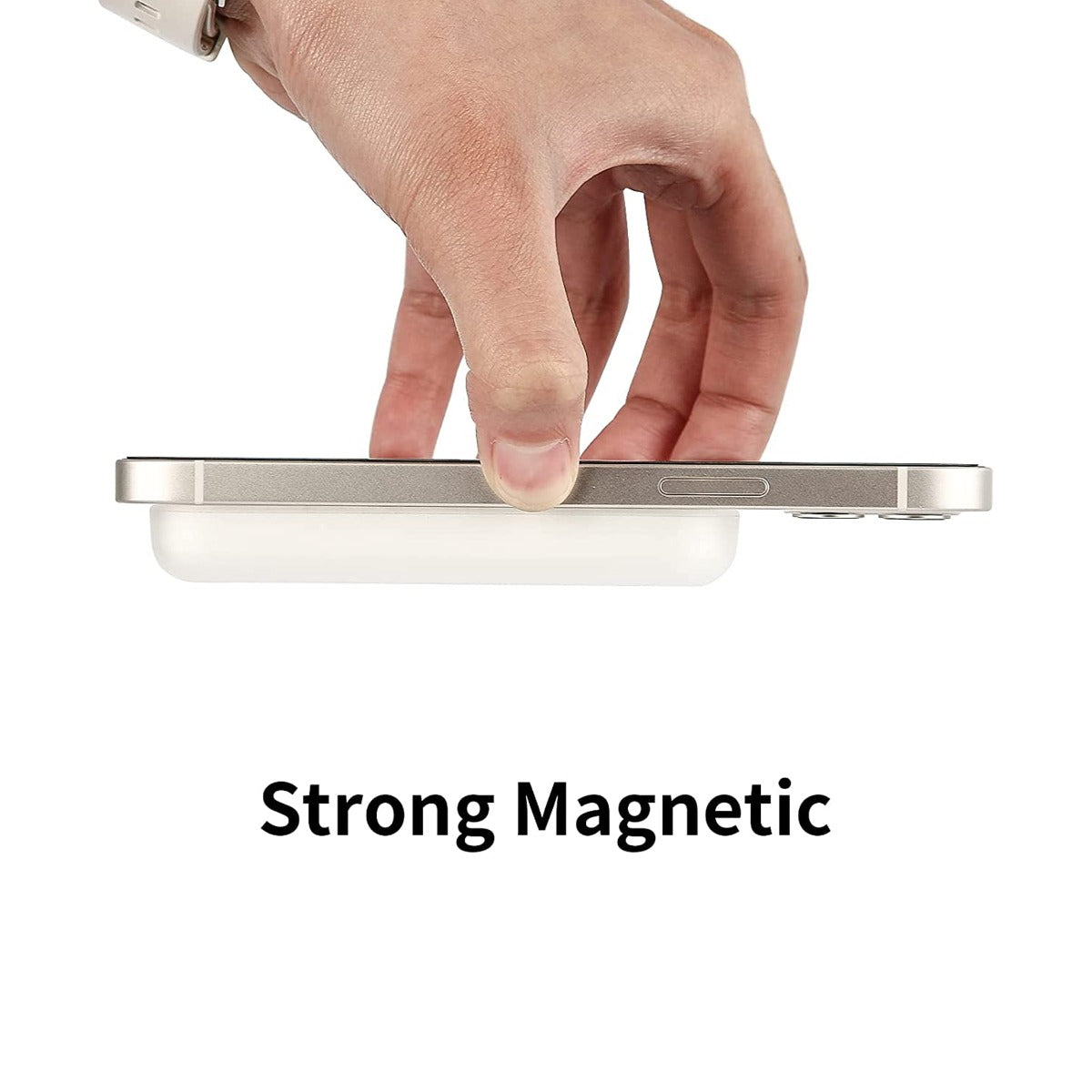 Wireless Charging MS Power Bank — White, 10000 mAh / 15W