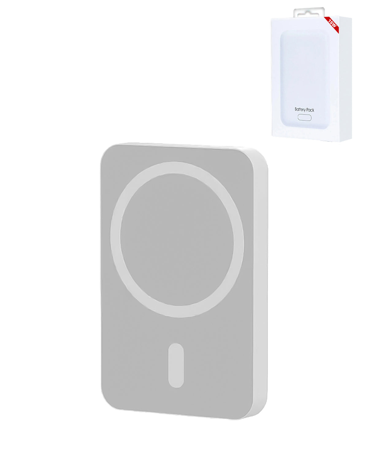 Wireless Charging MS Power Bank — White, 10000 mAh / 15W