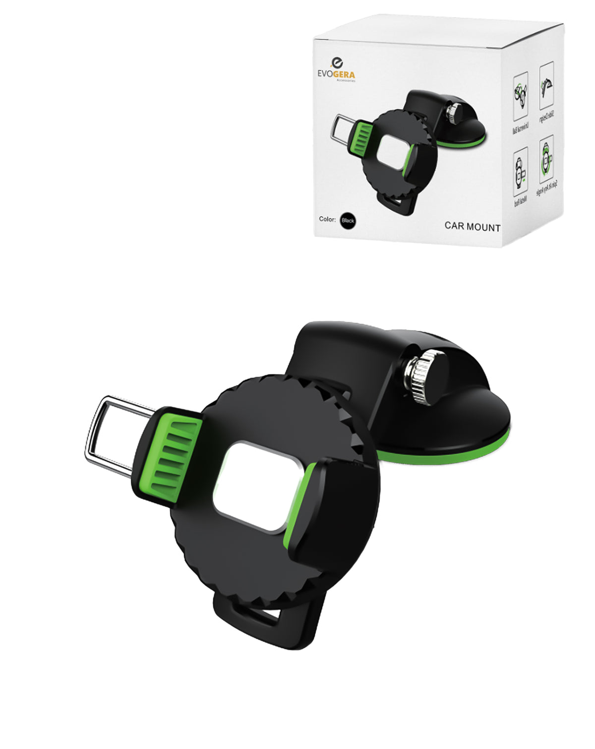 Suction Windshield Mount Stand 360 Adjustable Phone Holder