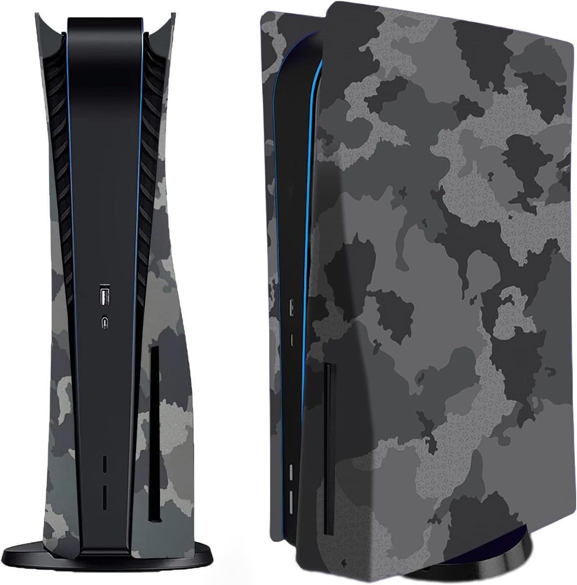 Faceplate Cover for PlayStation 5 Disc Edition — Camouflage, 2 Piece Set, NO Logo