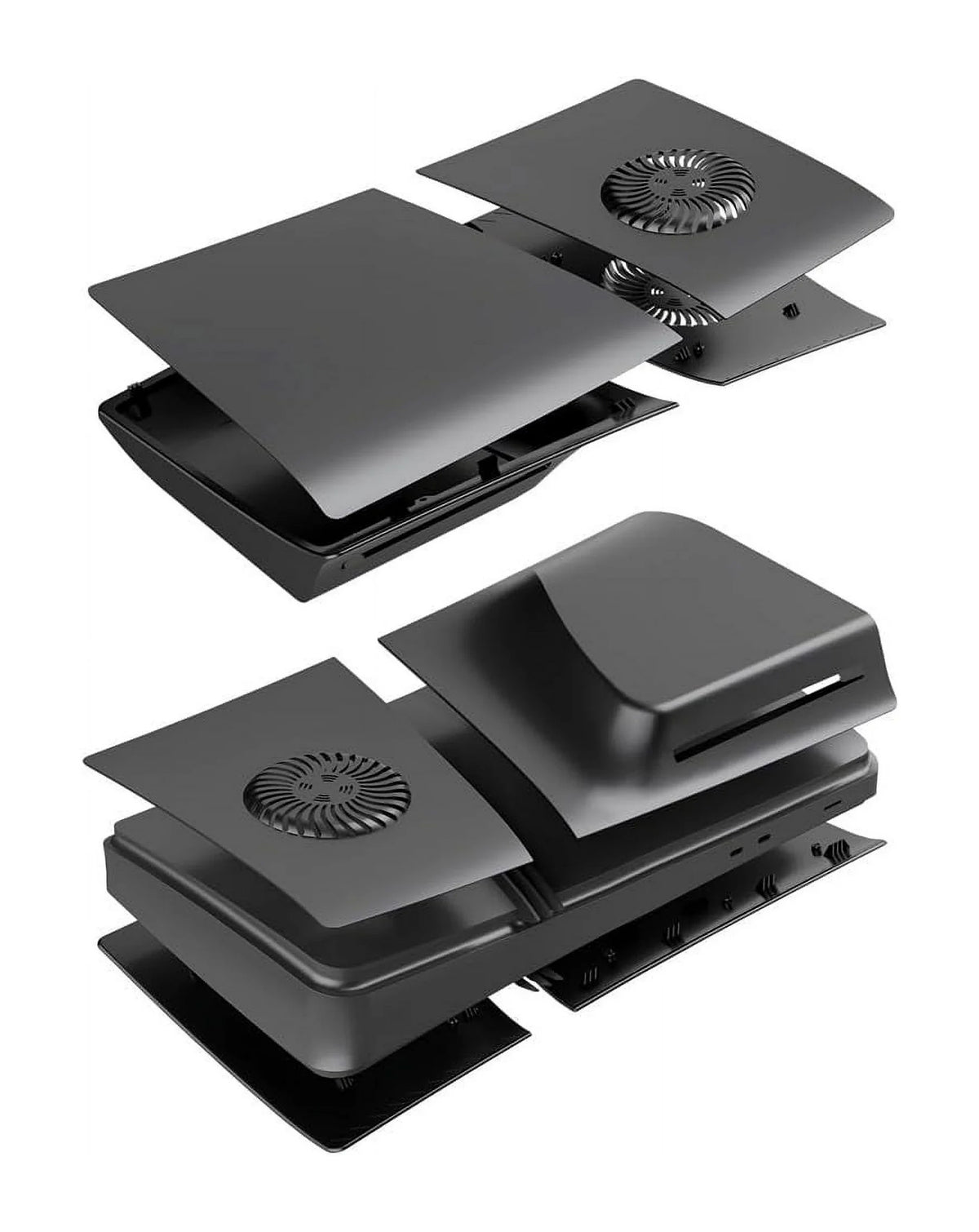 Faceplate Cover for PlayStation 5 Pro — Black, Disc Edition, V2, NO Logo