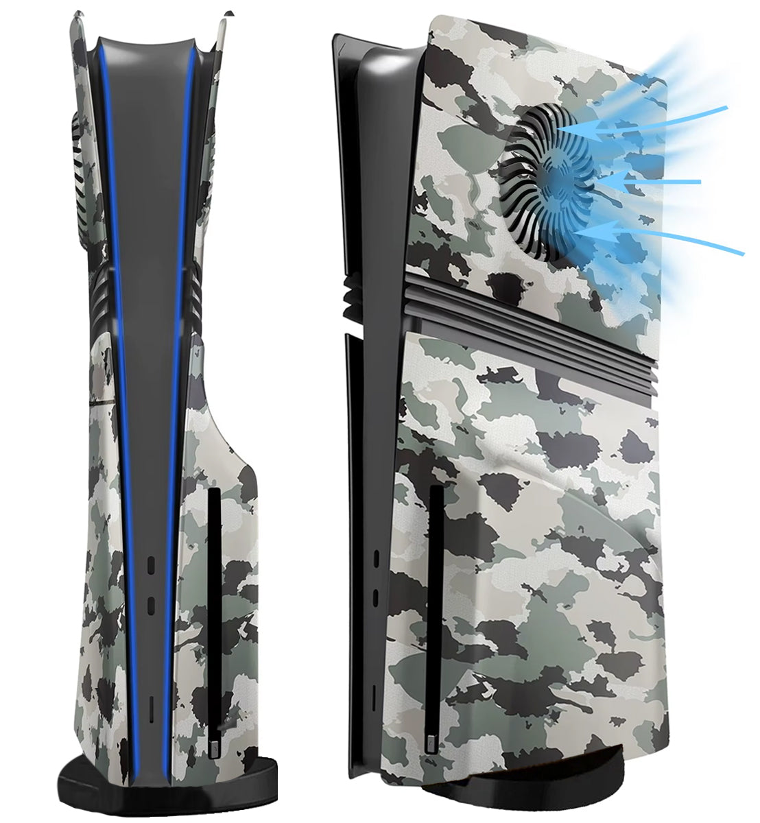 Faceplate Cover for PlayStation 5 Pro — Camo, Disc Edition, V2, NO Logo