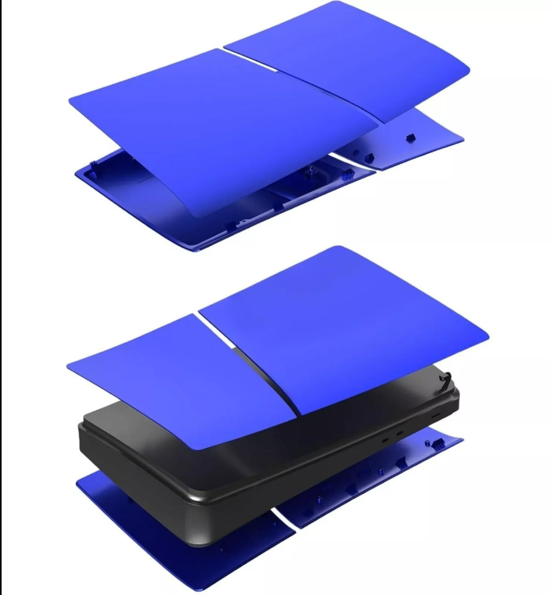 Faceplate Cover for PlayStation 5 Slim Digital Edition — Blue, 4 Piece Set, NO Logo