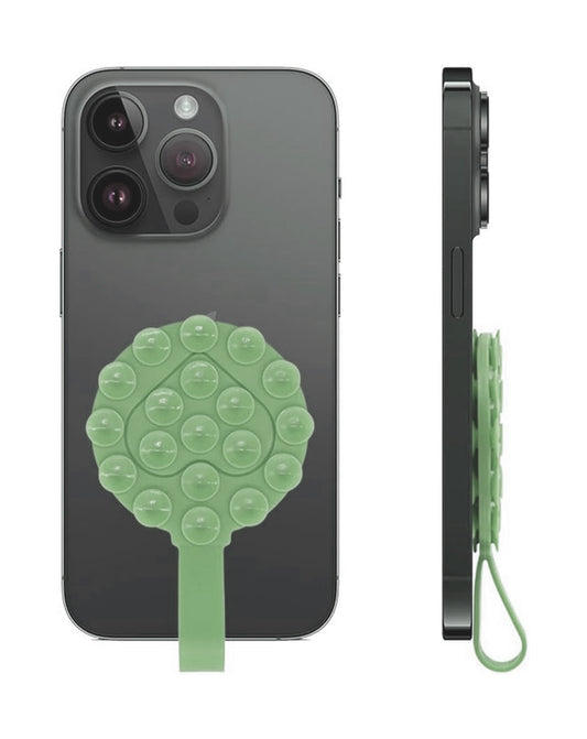 Silicone Suction Phone Holder with Handle Suitable - Light Green