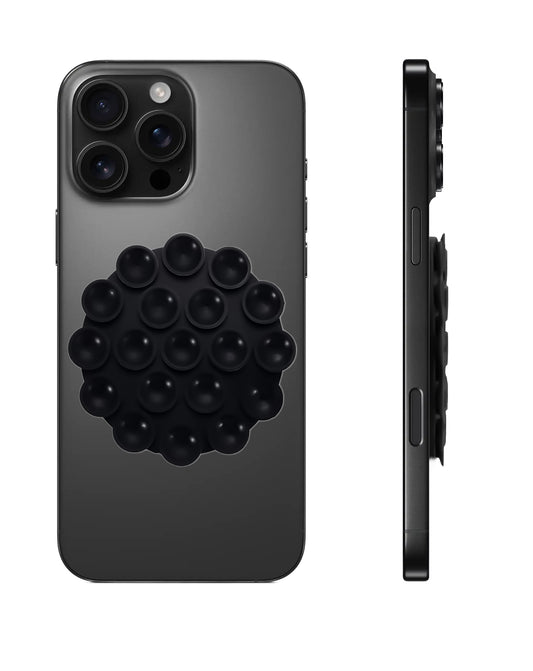 Silicone Suction Cup Phone Holder - Black