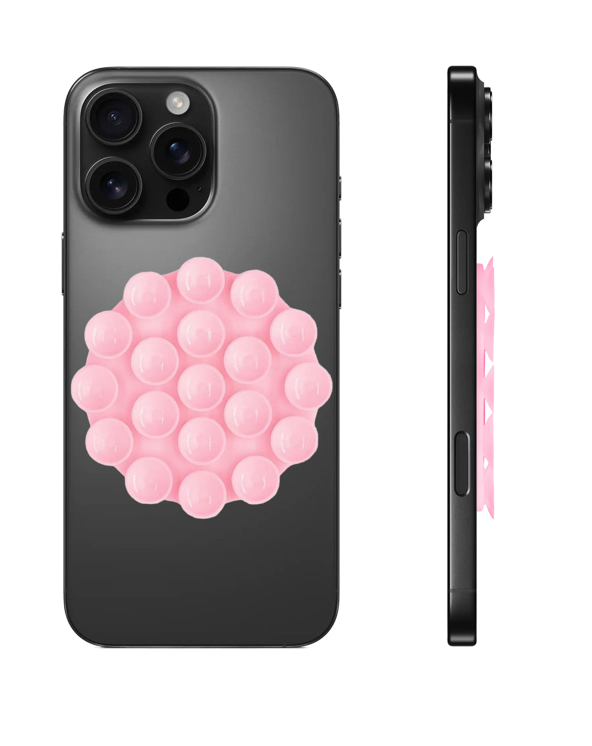 Silicone Suction Cup Phone Holder - Light Pink