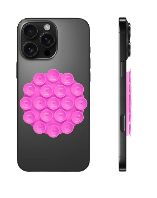 Silicone Suction Cup Phone Holder - Pink