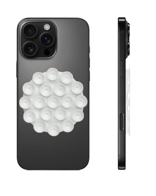 Silicone Suction Cup Phone Holder - White