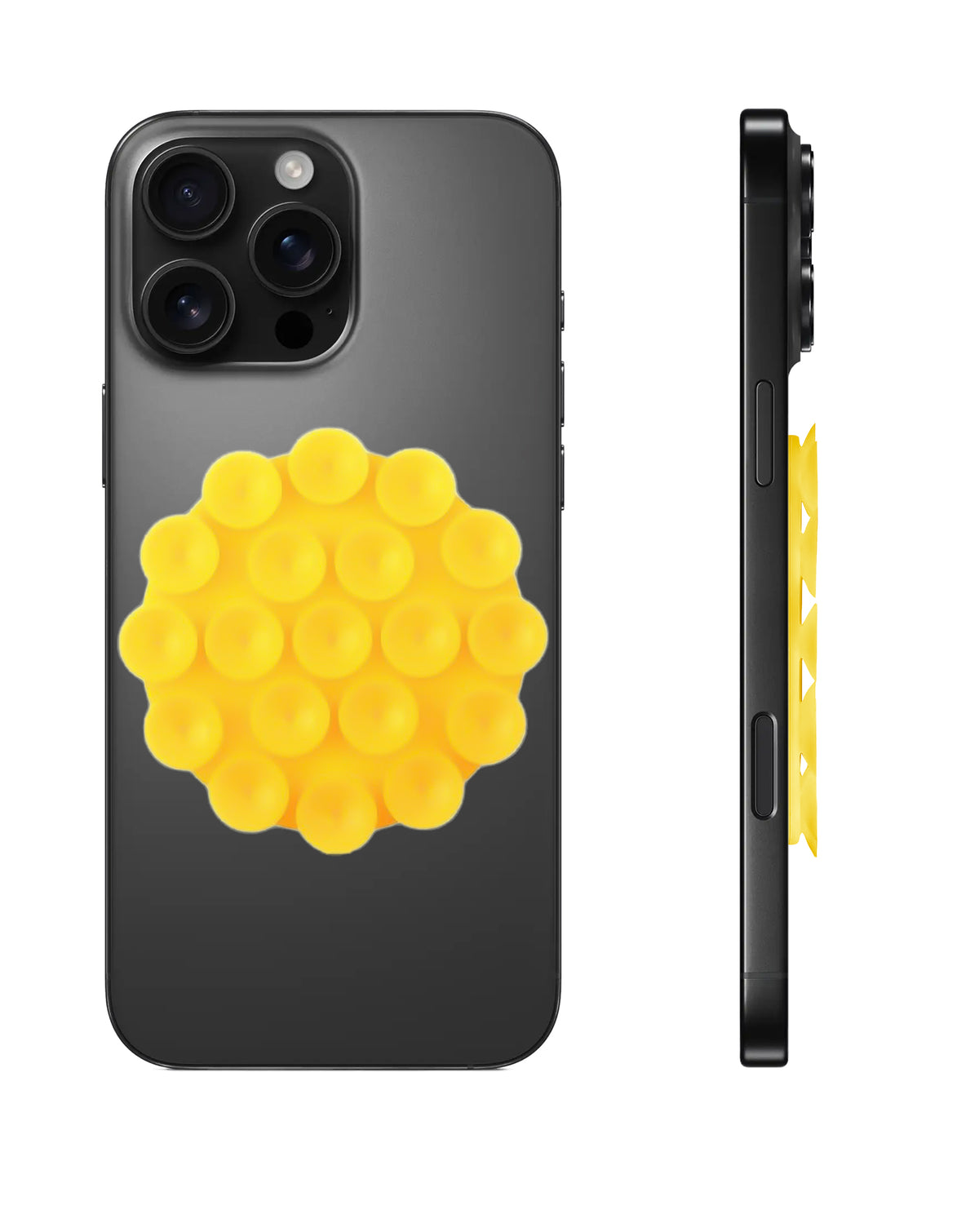Silicone Suction Cup Phone Holder - Yellow