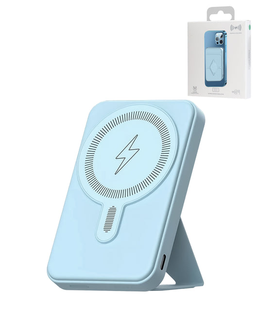 MagSafe Foldable Magnetic Power Bank 15W Wireless / 20W PD Power Bank with USB-C — Sky Blue, 5000 mAh
