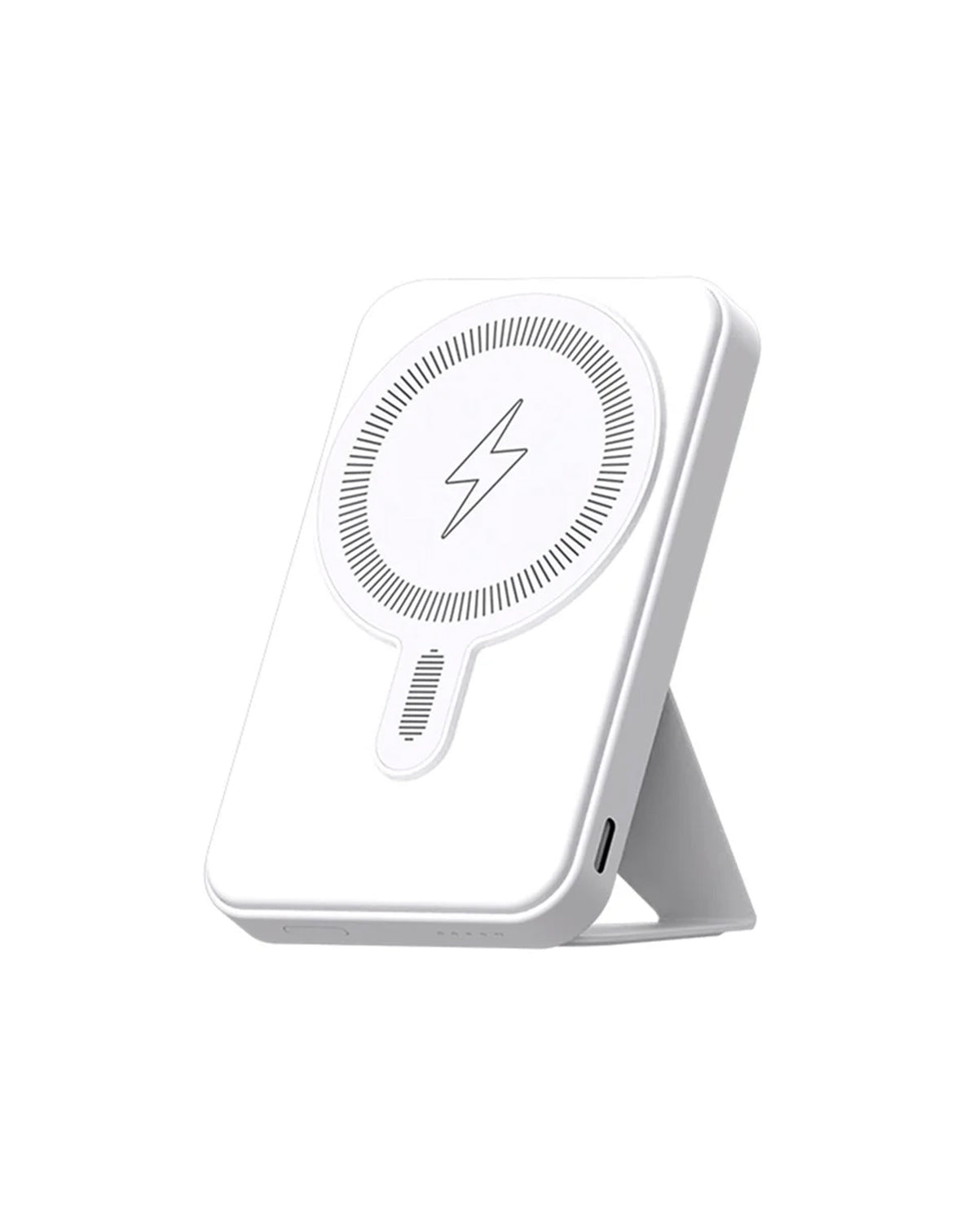 MagSafe Foldable Magnetic Power Bank 15W Wireless / 20W PD Power Bank with USB-C — White, 5000 mAh