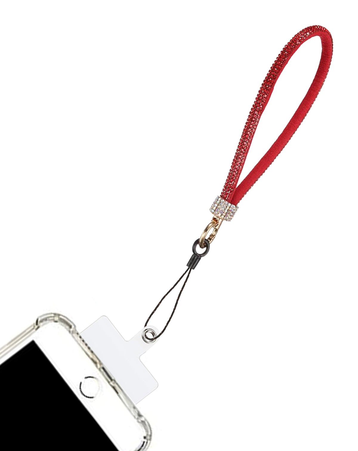 Diamond Bracelet Phone Lanyard Wristbands - Red — 0.4ft