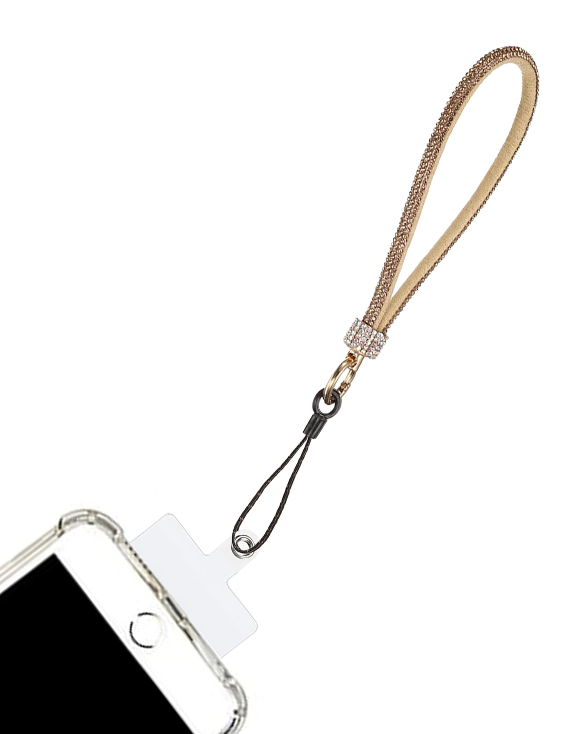 Diamond Bracelet Phone Lanyard Wristbands - Rose Gold — 0.4ft