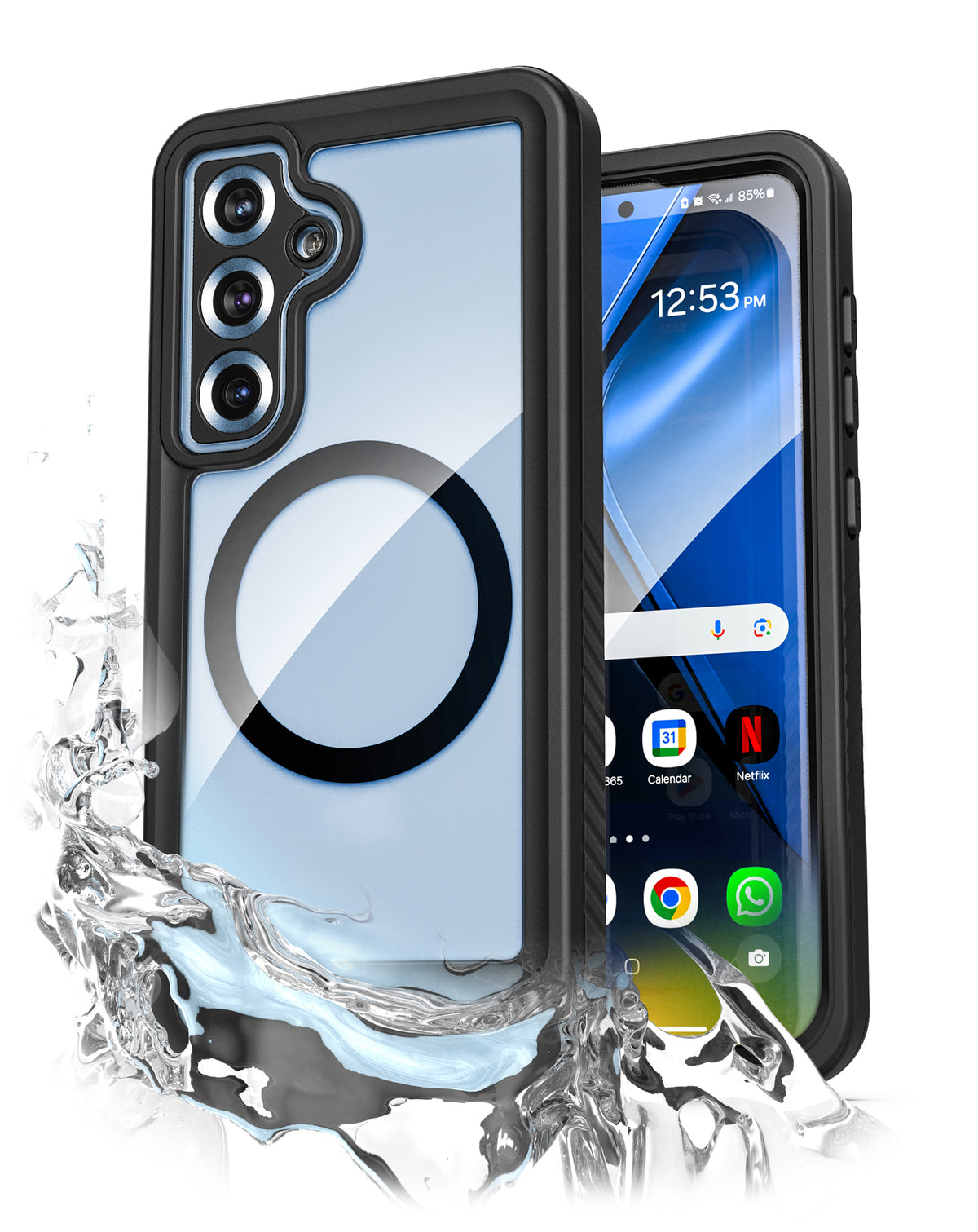 Crystal Clear Water-Resistant Case for Galaxy S25