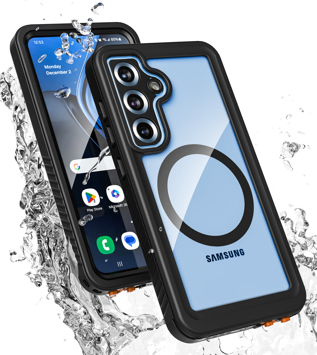 Crystal Clear Water-Resistant Case for Galaxy S25