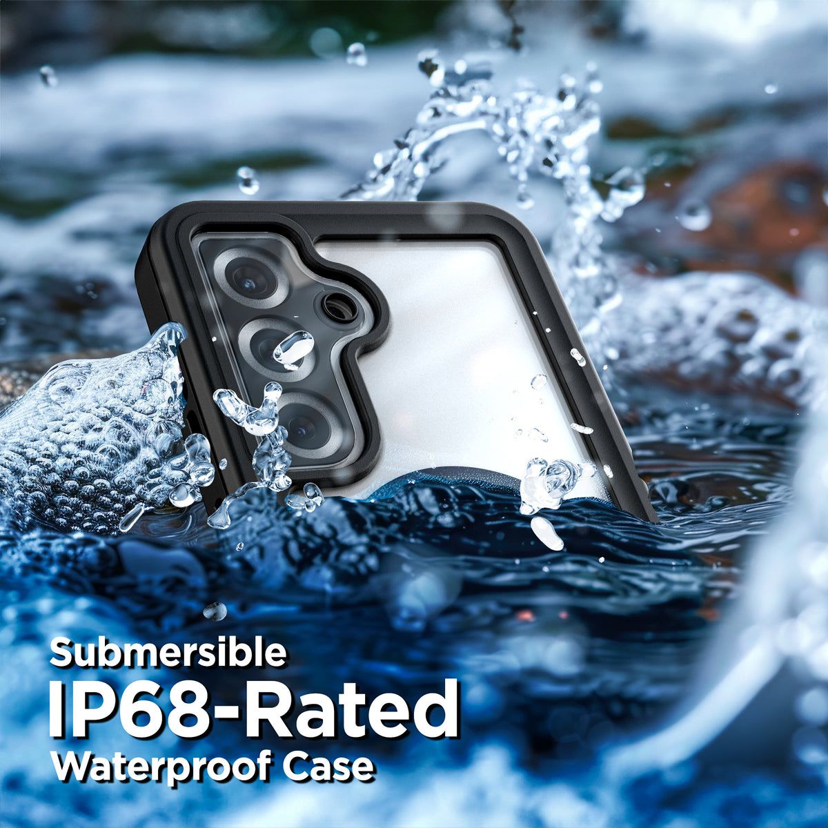 Crystal Clear Water-Resistant Case for Galaxy S25