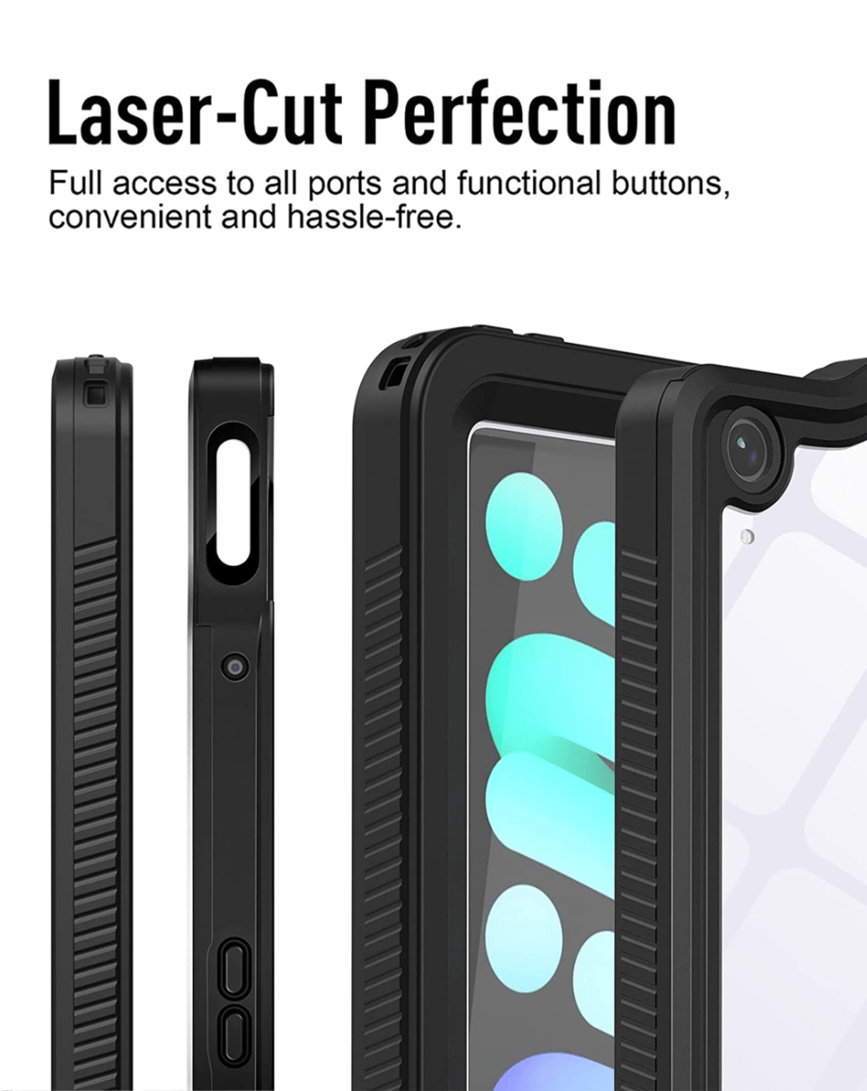 Water-Resistant Case for iPad Mini 6 / 7 A17 Pro