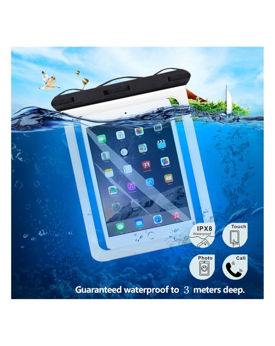 Universal Waterproof 11" Tablet PC Dry Bag - Black