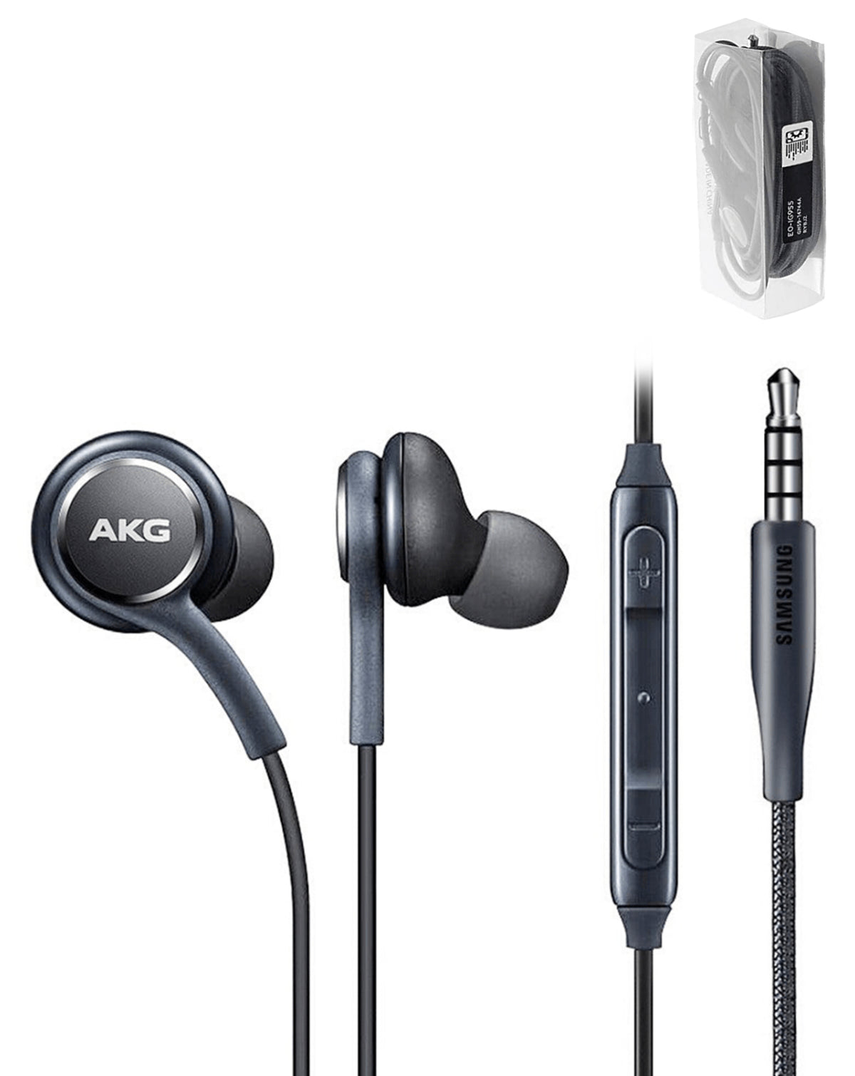 Akg Galaxy S10 Stereo Headphones with Microphone and Volume Buttons — Gray