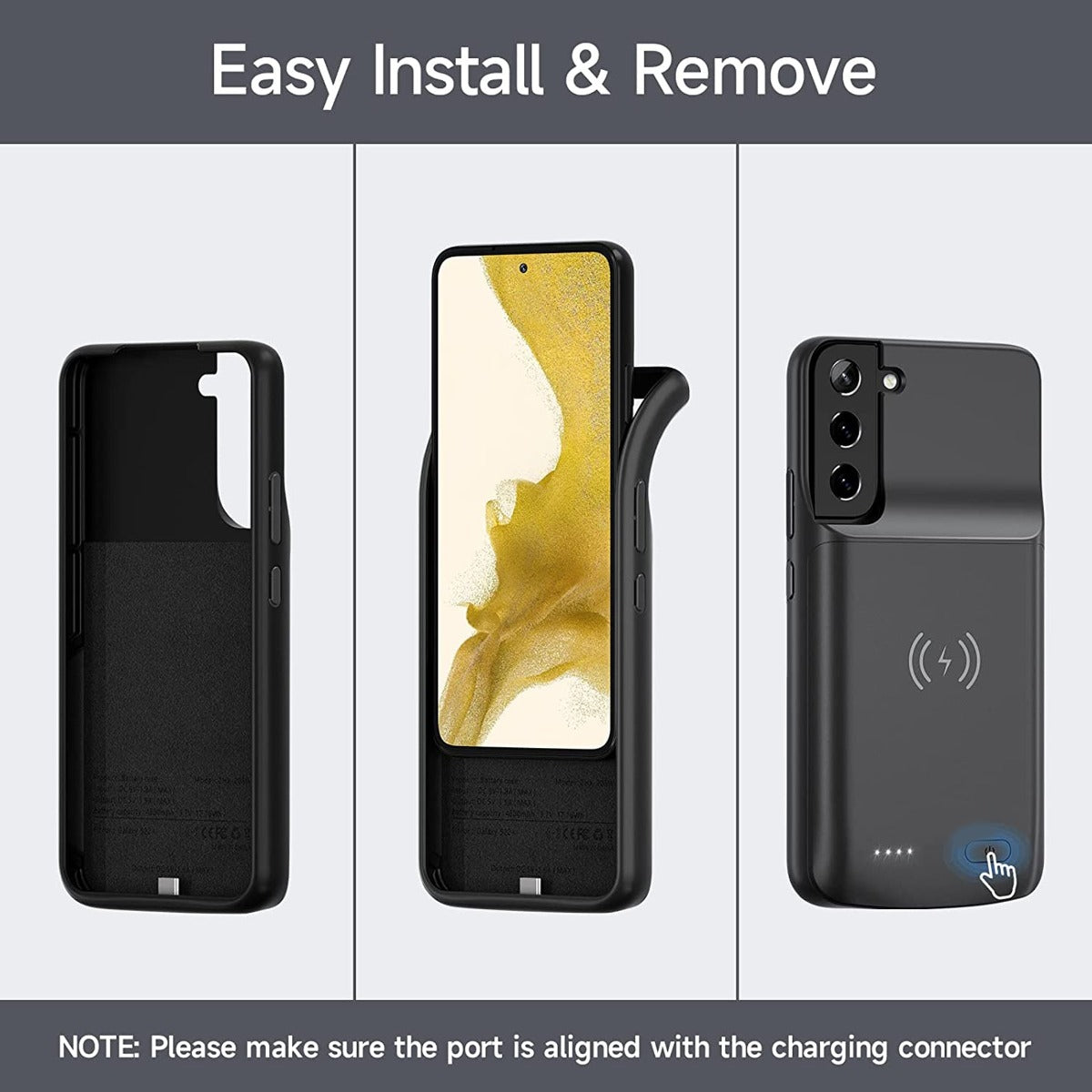 Slim Protective Charging Case for Galaxy S22 — 4700mAh