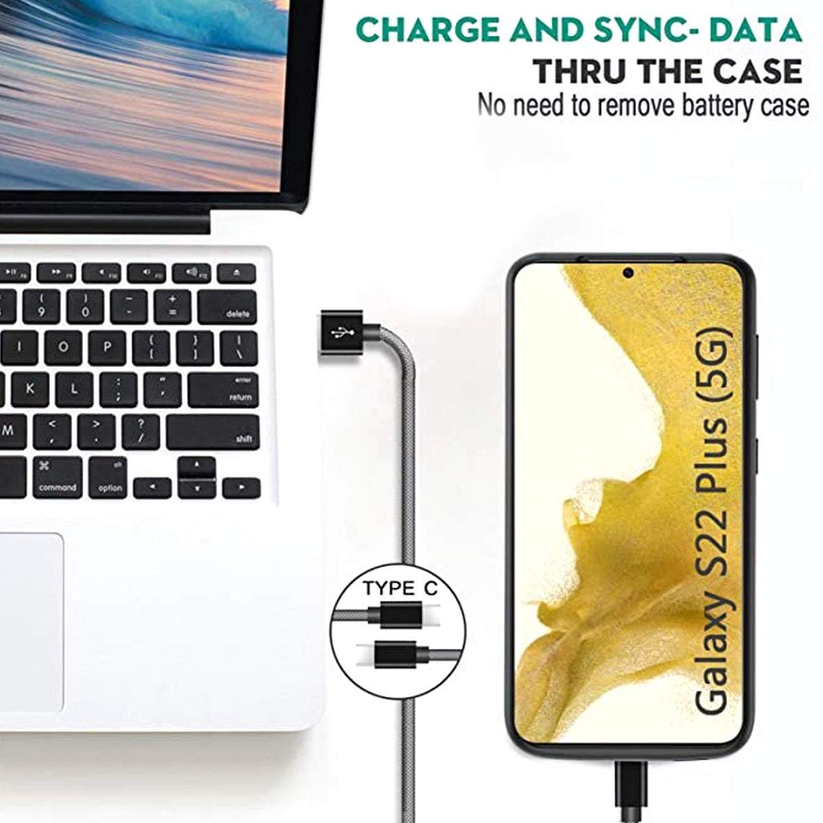 Slim Protective Charging Case for Galaxy S22 — 4700mAh