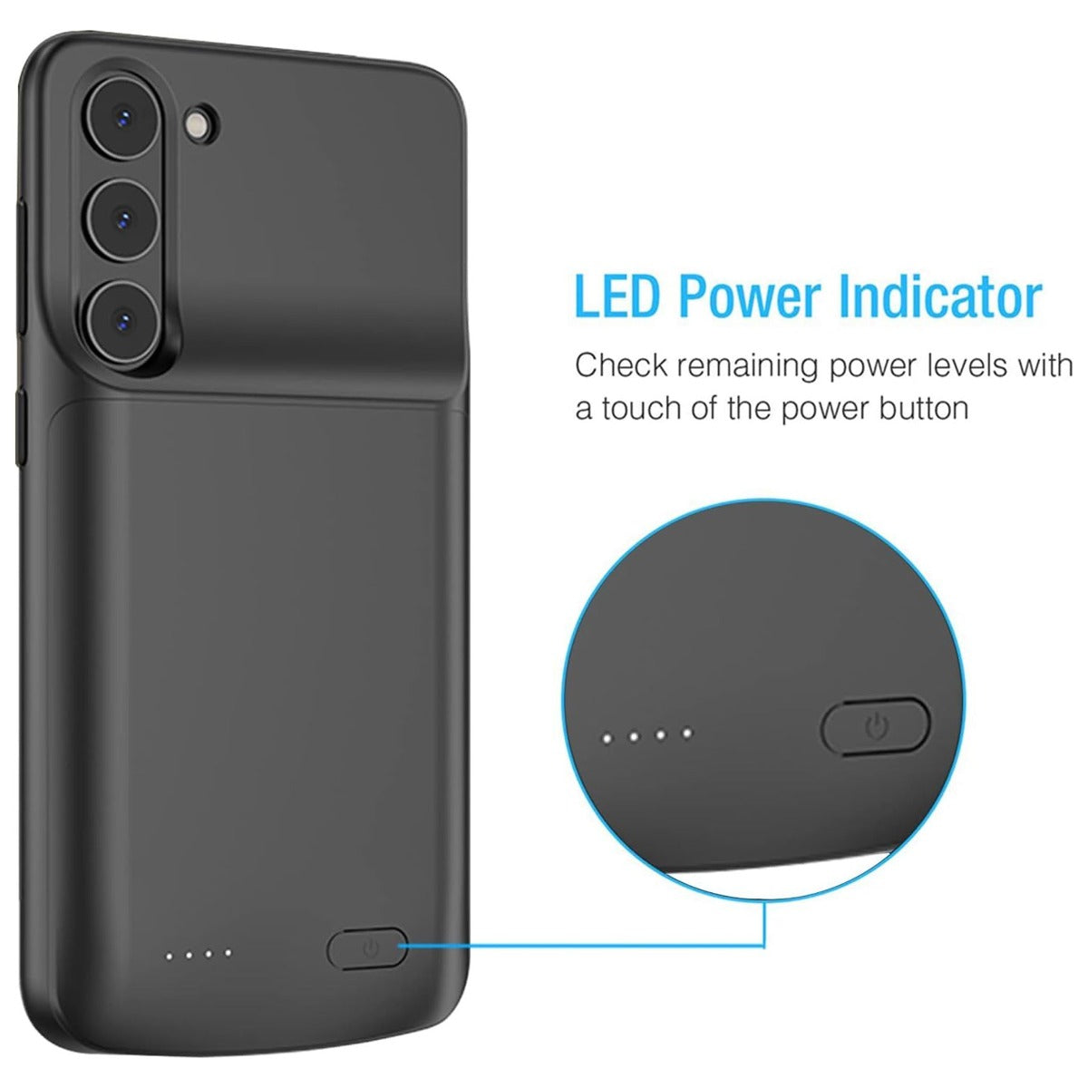 Slim Protective Charging Case for Galaxy S23 — 4700mAh