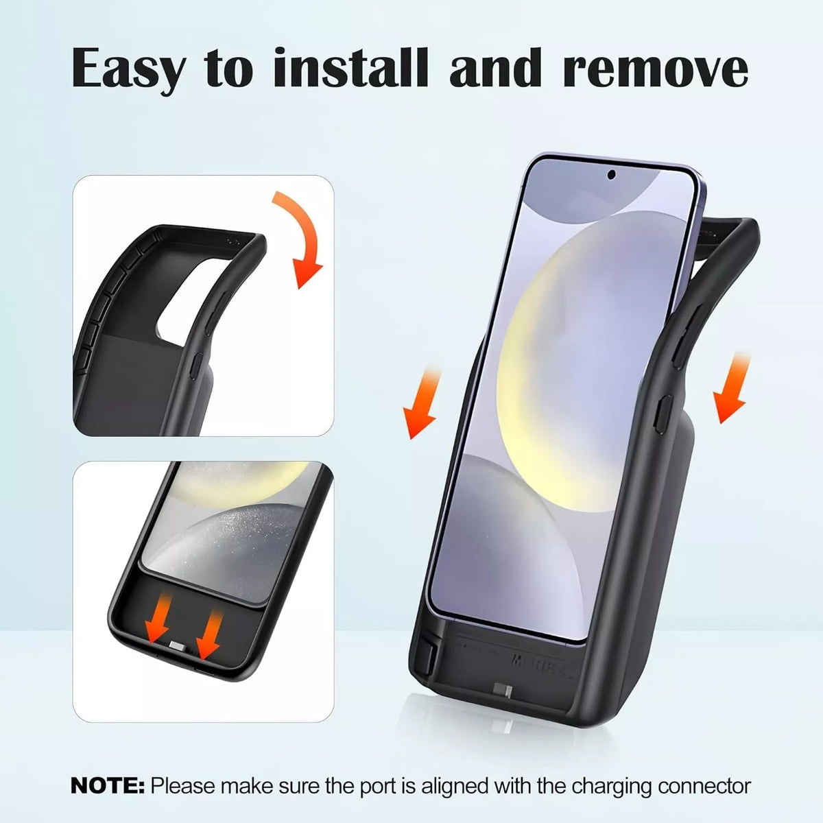 Slim Protective Charging Case for Galaxy S24 — 4700 mAh